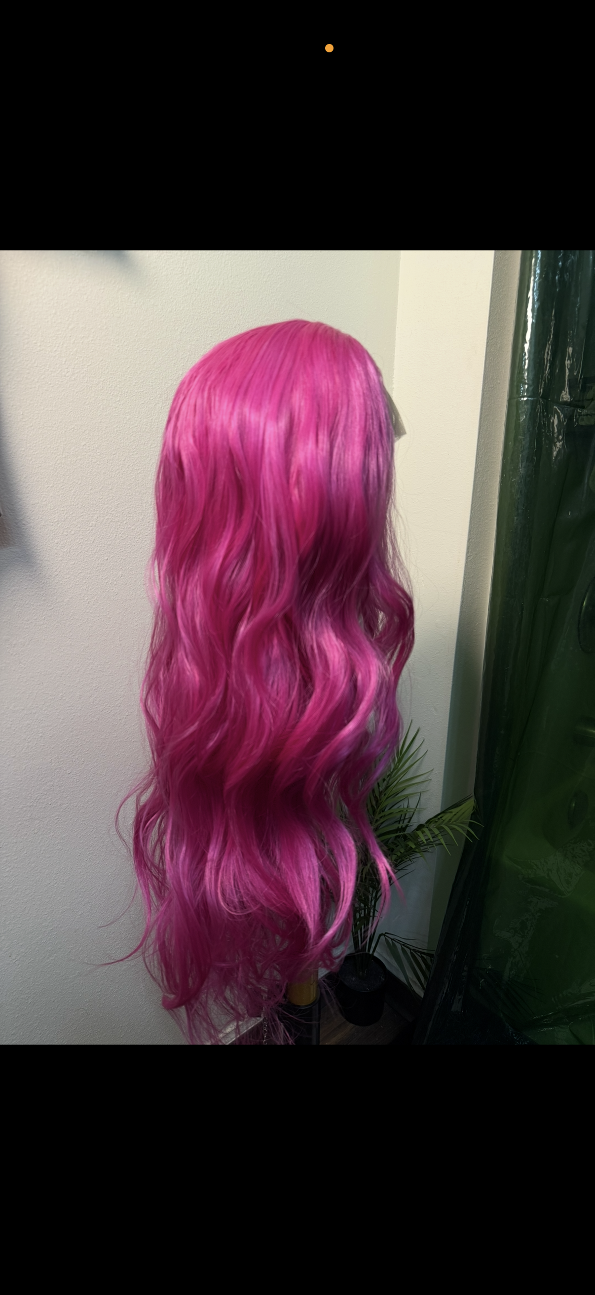 Hot Pink Body Wave Synthetic Wig-26"