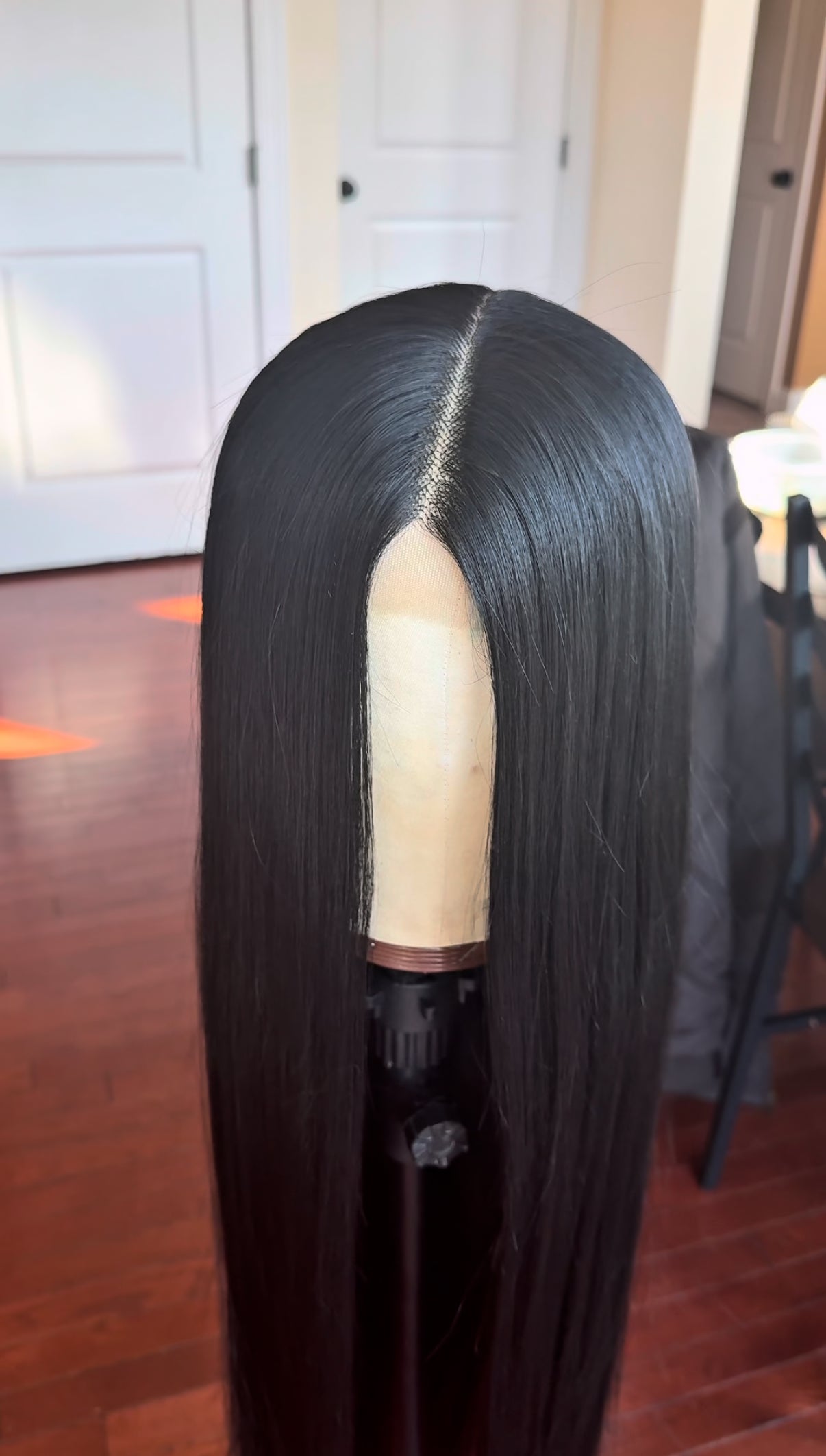 Black Straight Synthetic Wig-38"