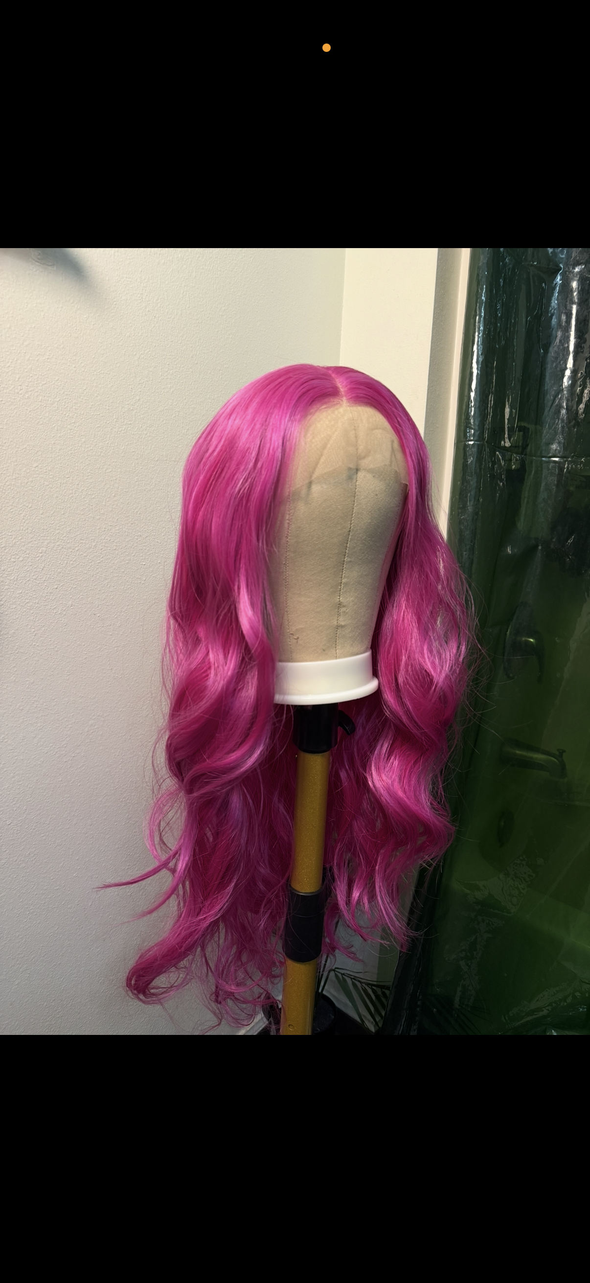 Hot Pink Body Wave Synthetic Wig-26"